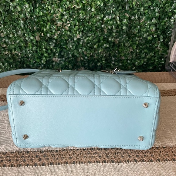 Dior Lady Dior Bag Baby Blue with COA and Dustbag - Picture 7 of 12